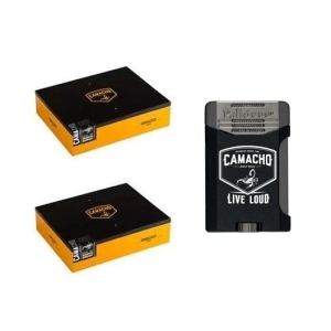   Camacho Connecticut Robusto 2x20 inkl. Palio Antares 2-fach Jet Feuerzeug