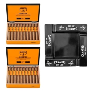 Camacho Connecticut 60/6 Gordo 2x20 inkl. 4er Aschenbecher